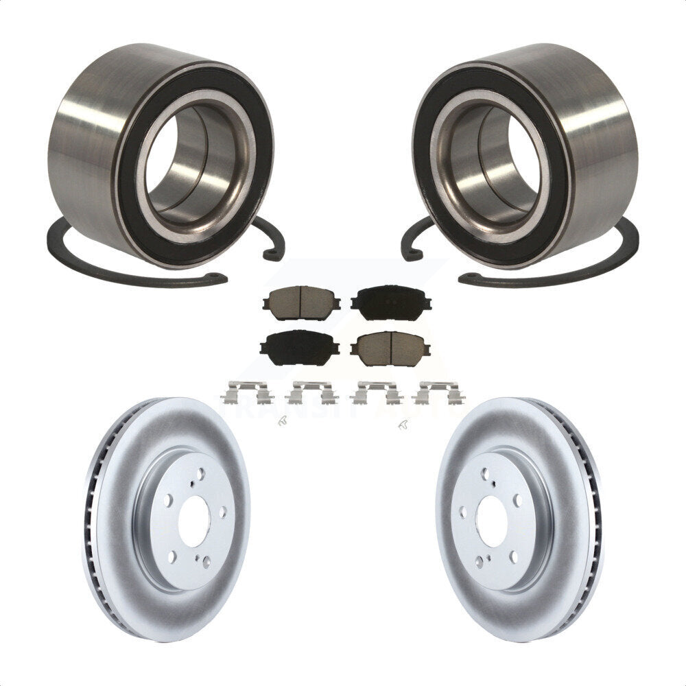 Wheel Bearing Coated Disc Brake Rotor And Ceramic Pad Front Kit For Toyota Camry