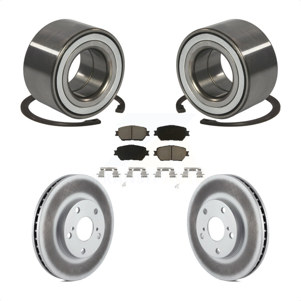 Wheel Bearing Coated Disc Brake Rotor And Ceramic Pad Front Kit For Toyota Camry