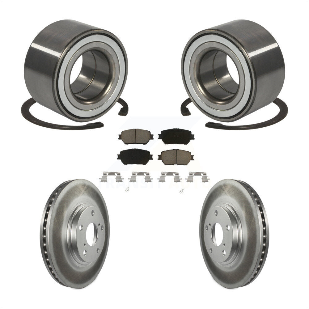 Wheel Bearing Coated Disc Brake Rotor And Ceramic Pad Front Kit For Toyota Camry