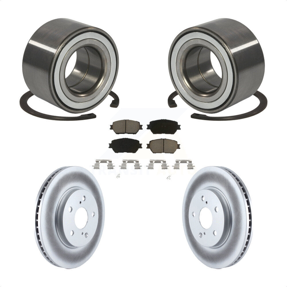 Wheel Bearing Coated Disc Brake Rotor And Ceramic Pad Front Kit For Toyota Camry