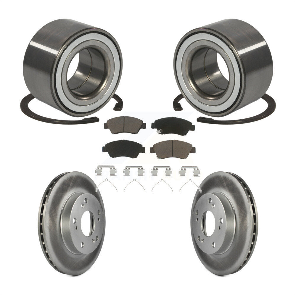 Wheel Bearing Coated Disc Brake Rotor And Pad Front Kit For 2011-2015 Honda CR-Z