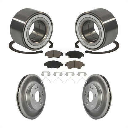 Wheel Bearing Coated Disc Brake Rotor And Pad Front Kit For 2011-2015 Honda CR-Z