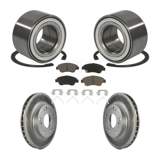 Wheel Bearing Coated Disc Brake Rotor And Pad Front Kit For 2011-2015 Honda CR-Z
