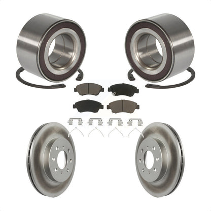 Wheel Bearing Coated Disc Brake Rotor And Pads Front Kit For 2007-2008 Honda Fit