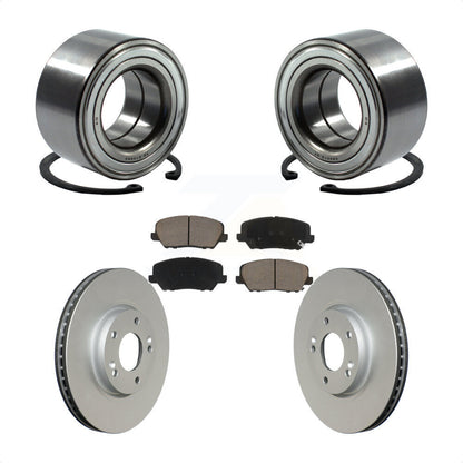 Wheel Bearing Coated Brake Rotor Pad Front Kit For Kia Forte Forte5 Hyundai Koup