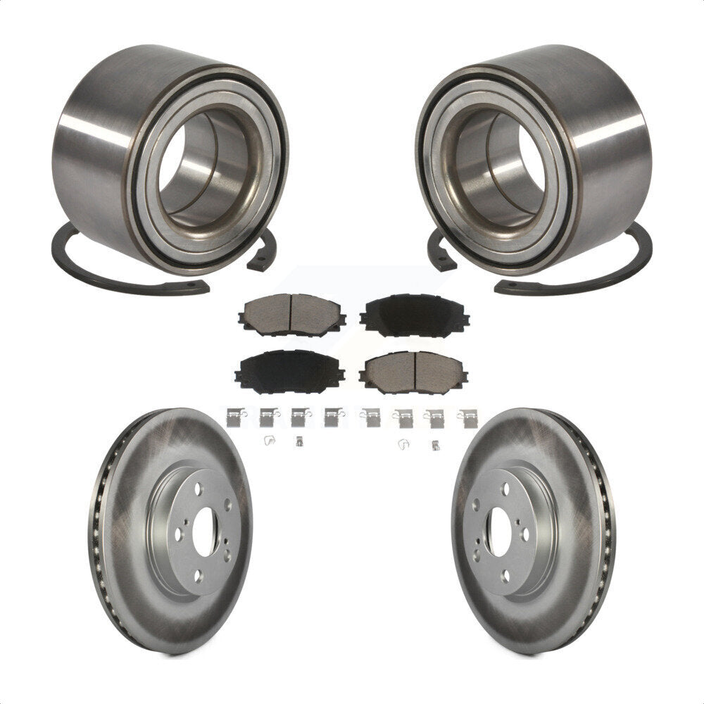 Wheel Bearing Coated Brake Rotor Pad Front Kit For Toyota Corolla Matrix Pontiac