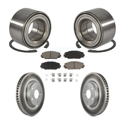 Wheel Bearing Coated Brake Rotor & Pad Front Kit For 2017-2018 Toyota Corolla iM