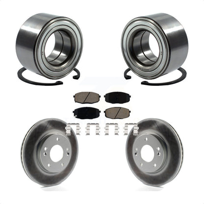 Wheel Bearing Coated Disc Brake Rotors And Pads Front Kit For Kia Soul Forte