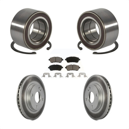 Wheel Bearing Coated Disc Brake Rotor And Ceramic Pads Front Kit For Ford Fiesta