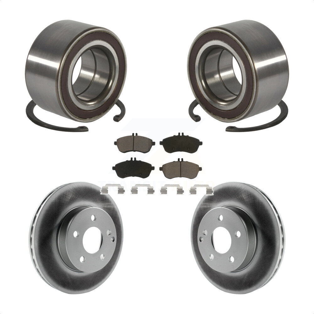 Wheel Bearing Coated Disc Brake Rotors And Pads Front Kit For Mercedes-Benz C300