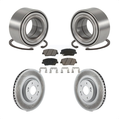 Wheel Bearing Coated Disc Brake Rotor Pads Front Kit For 2012-2017 Hyundai Azera
