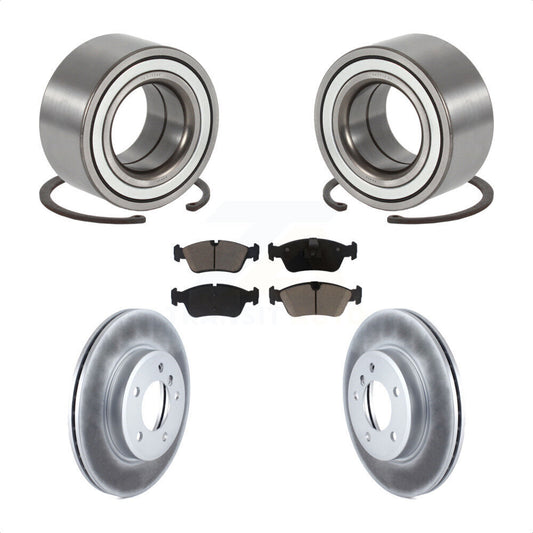 Wheel Bearing Coated Disc Brake Rotor Pad Front Kit For 2001-2005 BMW 325i 325xi