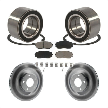 Wheel Bearing Coated Disc Brake Rotor & Pads Front Kit For Ford Edge Lincoln MKX