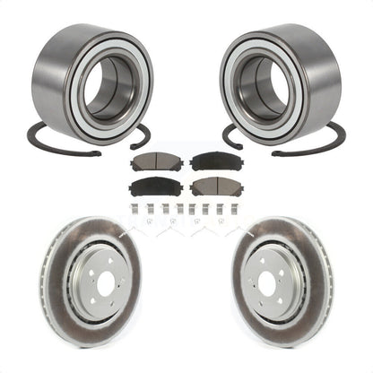 Wheel Bearing Coated Disc Brake Rotors And Pads Front Kit For 2016 Lexus RX350