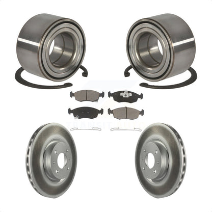 Wheel Bearing Coated Disc Brake Rotors And Ceramic Pads Front Kit For Fiat 500