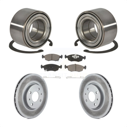 Wheel Bearing Coated Disc Brake Rotors And Ceramic Pads Front Kit For Fiat 500