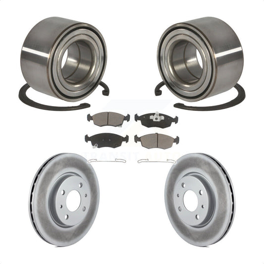 Wheel Bearing Coated Disc Brake Rotors And Ceramic Pads Front Kit For Fiat 500