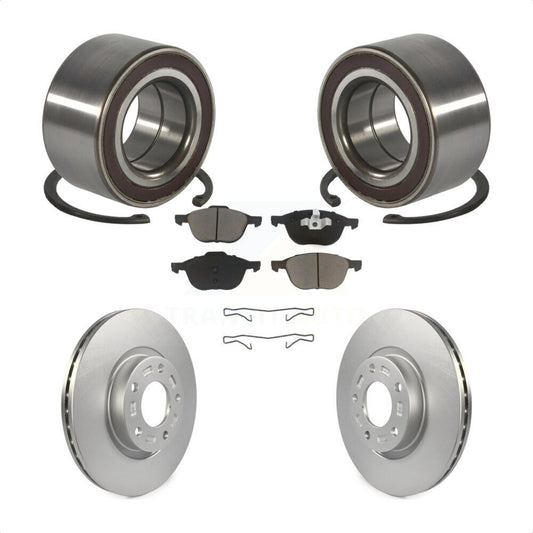 Wheel Bearing Coated Disc Brake Rotors And Pads Front Kit For Mazda 3 5 Sport