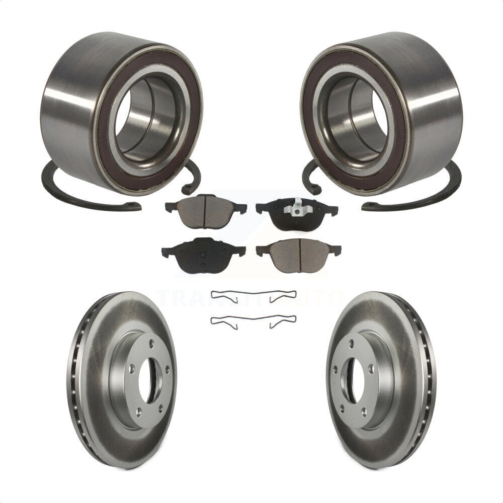Wheel Bearing Coated Disc Brake Rotors And Pads Front Kit For Mazda 3 Sport