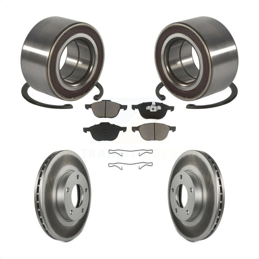 Wheel Bearing Coated Disc Brake Rotors And Pads Front Kit For Mazda 3 Sport