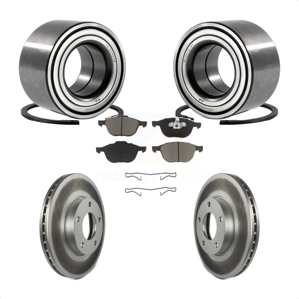 Wheel Bearing Coated Disc Brake Rotors And Ceramic Pads Front Kit For Mazda 3