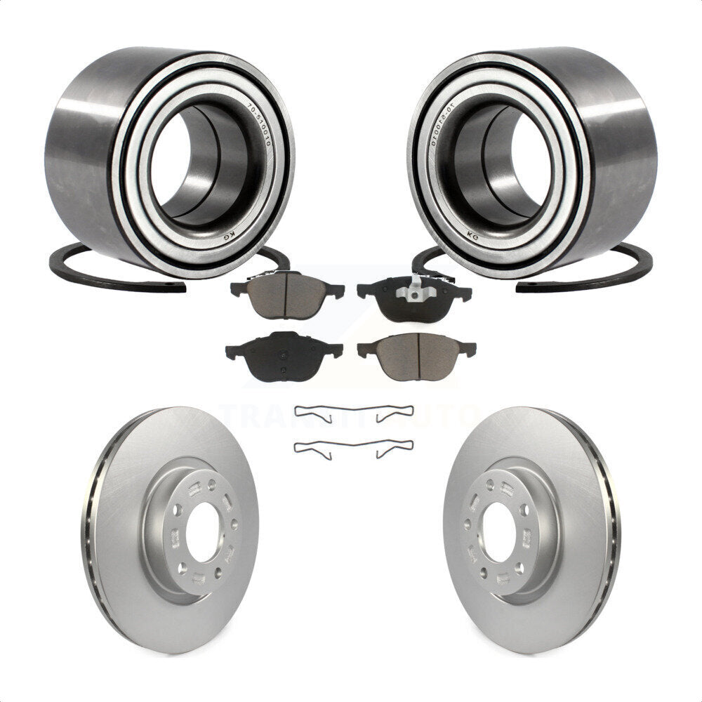 Wheel Bearing Coat Brake Rotor Pads Front Kit For 2005 Mazda 3 2.3L with Non-ABS