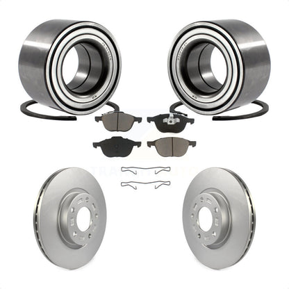 Wheel Bearing Coat Brake Rotor Pads Front Kit For 2005 Mazda 3 2.3L with Non-ABS