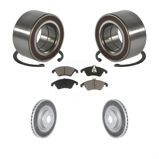 Wheel Bearing Coated Disc Brake Rotor Pads Front Kit For Mercedes-Benz E400 E550