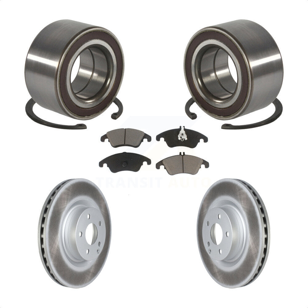 Wheel Bearing Coated Disc Brake Rotor Pads Front Kit For Mercedes-Benz E400 E550