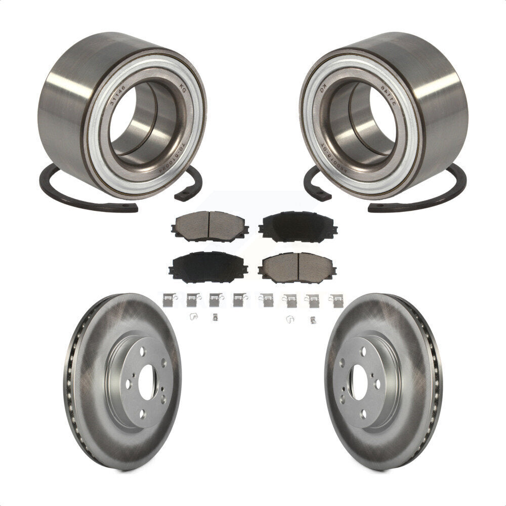 Wheel Bearing Coated Disc Brake Rotors And Pads Front Kit For 2008-2014 Scion xD