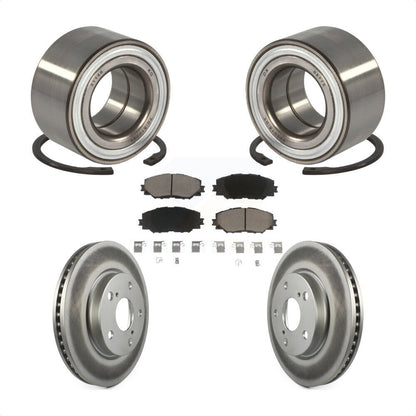 Wheel Bearing Coated Disc Brake Rotor Pad Front Kit For 2017-2018 Toyota Prius V