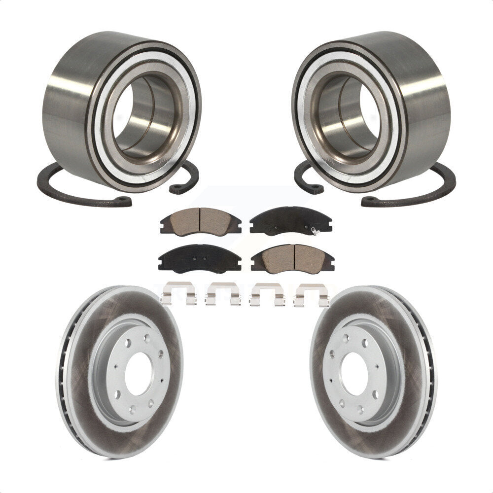 Wheel Bearing Coated Disc Brake Rotor And Pad Front Kit For Kia Spectra Spectra5