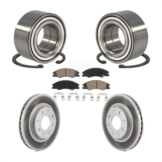 Wheel Bearing Coated Disc Brake Rotor And Pad Front Kit For Kia Spectra Spectra5