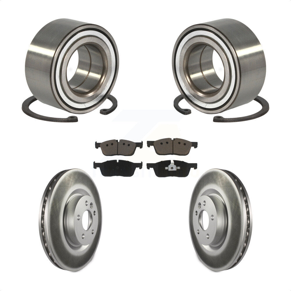 Wheel Bearing Coated Brake Rotor & Pads Front Kit For Land Rover Discovery Sport