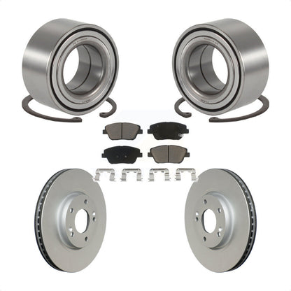 Wheel Bearing Coated Brake Rotor And Pad Front Kit For Hyundai Sonata Kia Optima