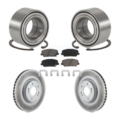Wheel Bearing Coated Brake Rotor And Pad Front Kit For 2011-2015 Kia Optima 2.0L