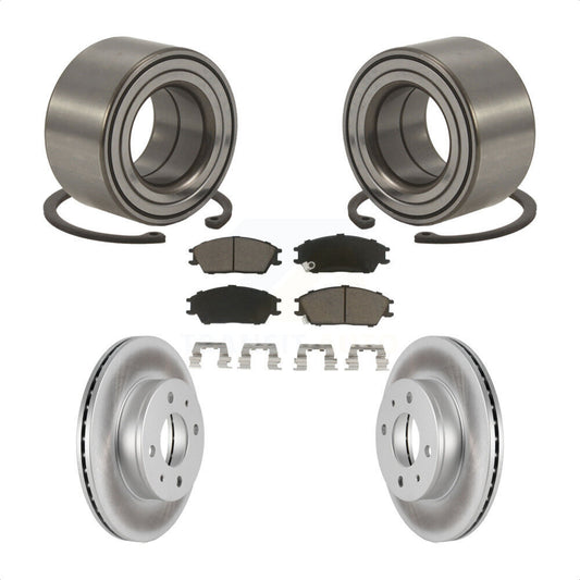 Wheel Bearing Coated Disc Brake Rotor Pad Front Kit For 2000-2005 Hyundai Accent