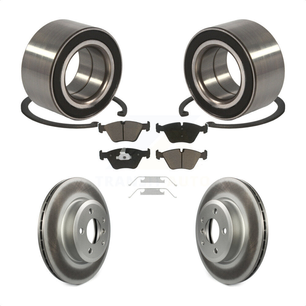 Wheel Bearing Coated Disc Brake Rotors And Pads Front Kit For 2004-2010 BMW X3