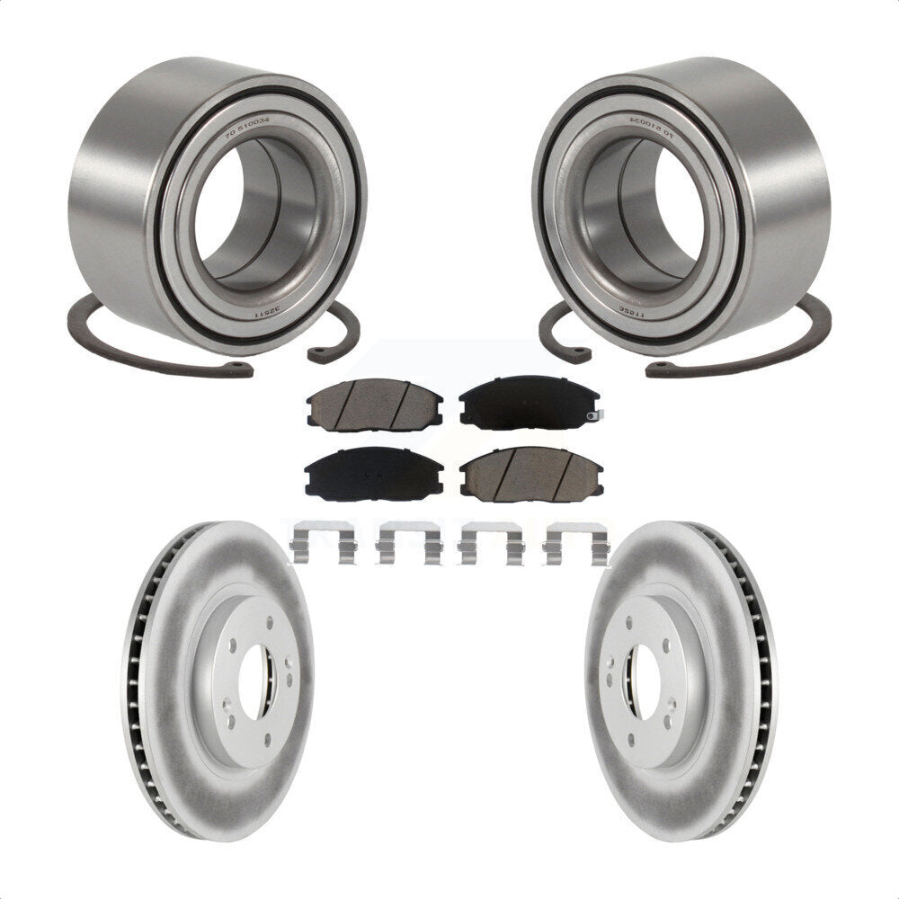 Wheel Bearing Coated Disc Brake Rotors And Pads Front Kit For Hyundai Santa Fe