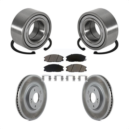 Wheel Bearing Coated Disc Brake Rotor And Pad Front Kit For 2004-2006 Kia Amanti