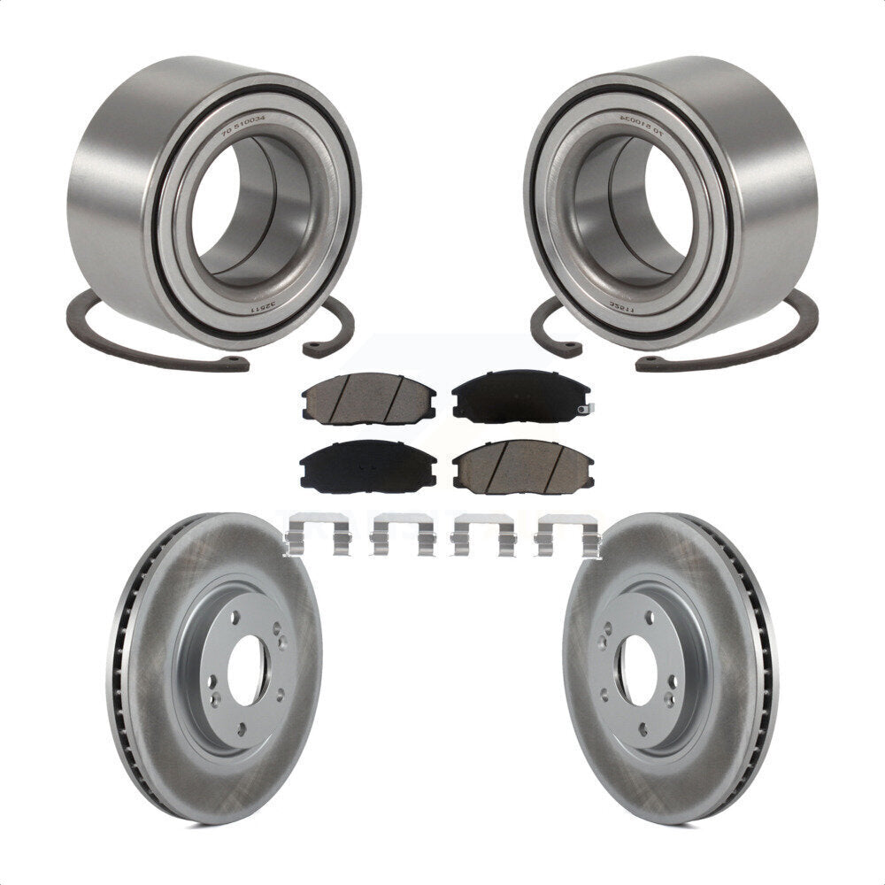 Wheel Bearing Coated Disc Brake Rotors And Pads Front Kit For Hyundai XG350