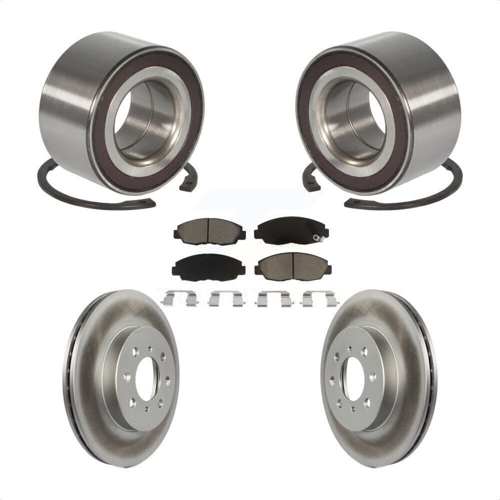 Wheel Bearing Coated Disc Brake Rotors And Pads Front Kit For Honda Insight