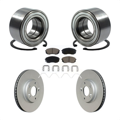 Wheel Bearing Coated Disc Brake Rotor & Pads Front Kit For 2017-2019 Kia Soul EV