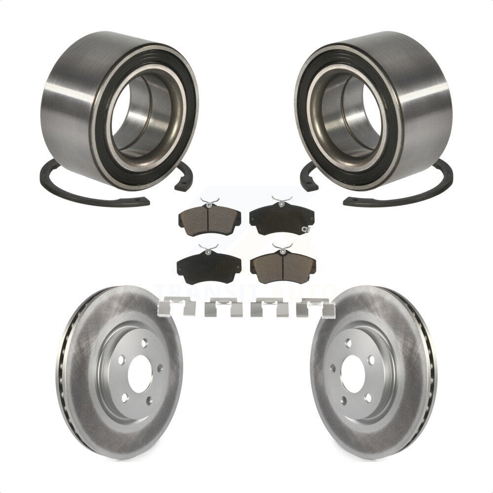 Wheel Bearing Coated Disc Brake Rotor And Pads Front Kit For Chrysler PT Cruiser