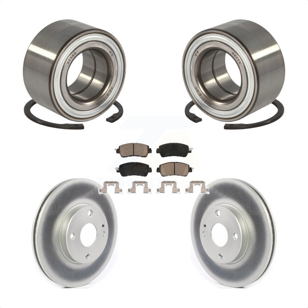 Wheel Bearing Coated Disc Brake Rotors And Pads Front Kit For Toyota Yaris iA