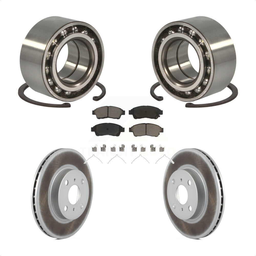 Wheel Bearing Coated Disc Brake Rotor Pad Front Kit For Toyota Corolla Geo Prizm