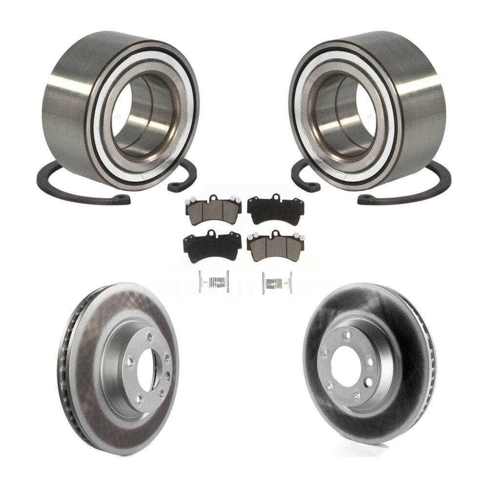 Wheel Bearing Coat Brake Rotor Pad Front Kit For Audi Q7 Porsche Cayenne Touareg