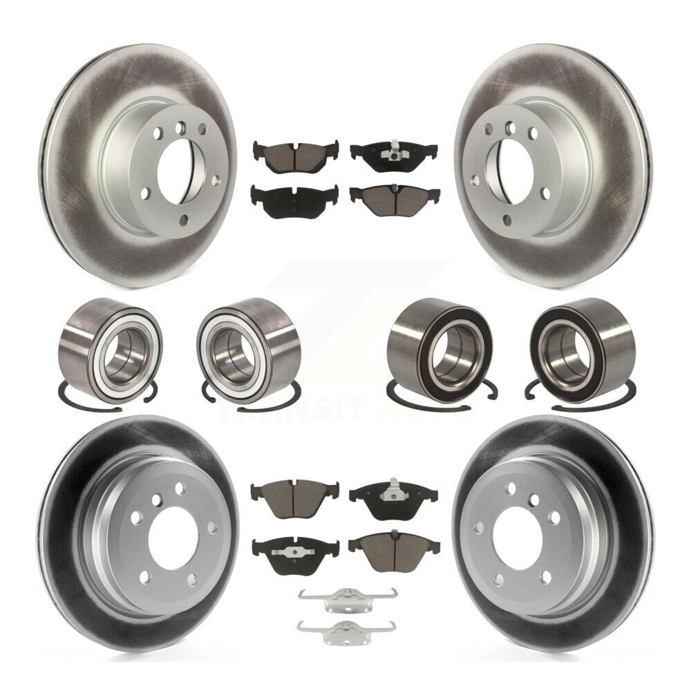Bearing Coated Brake Rotor & Pad Front Rear Kit (10Pc) For BMW 328i xDrive 328xi