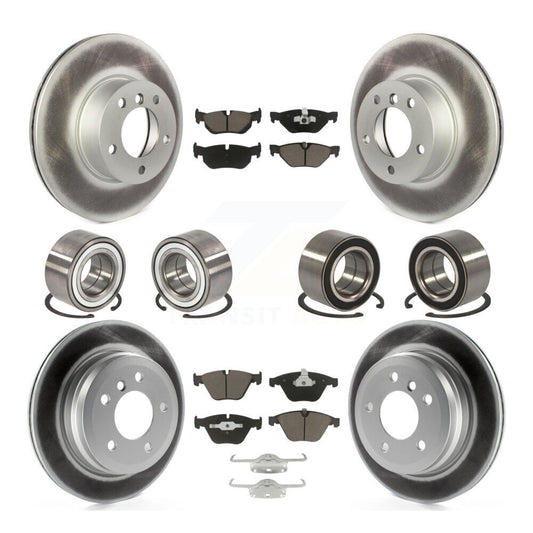 Bearing Coated Brake Rotor & Pad Front Rear Kit (10Pc) For BMW 328i xDrive 328xi