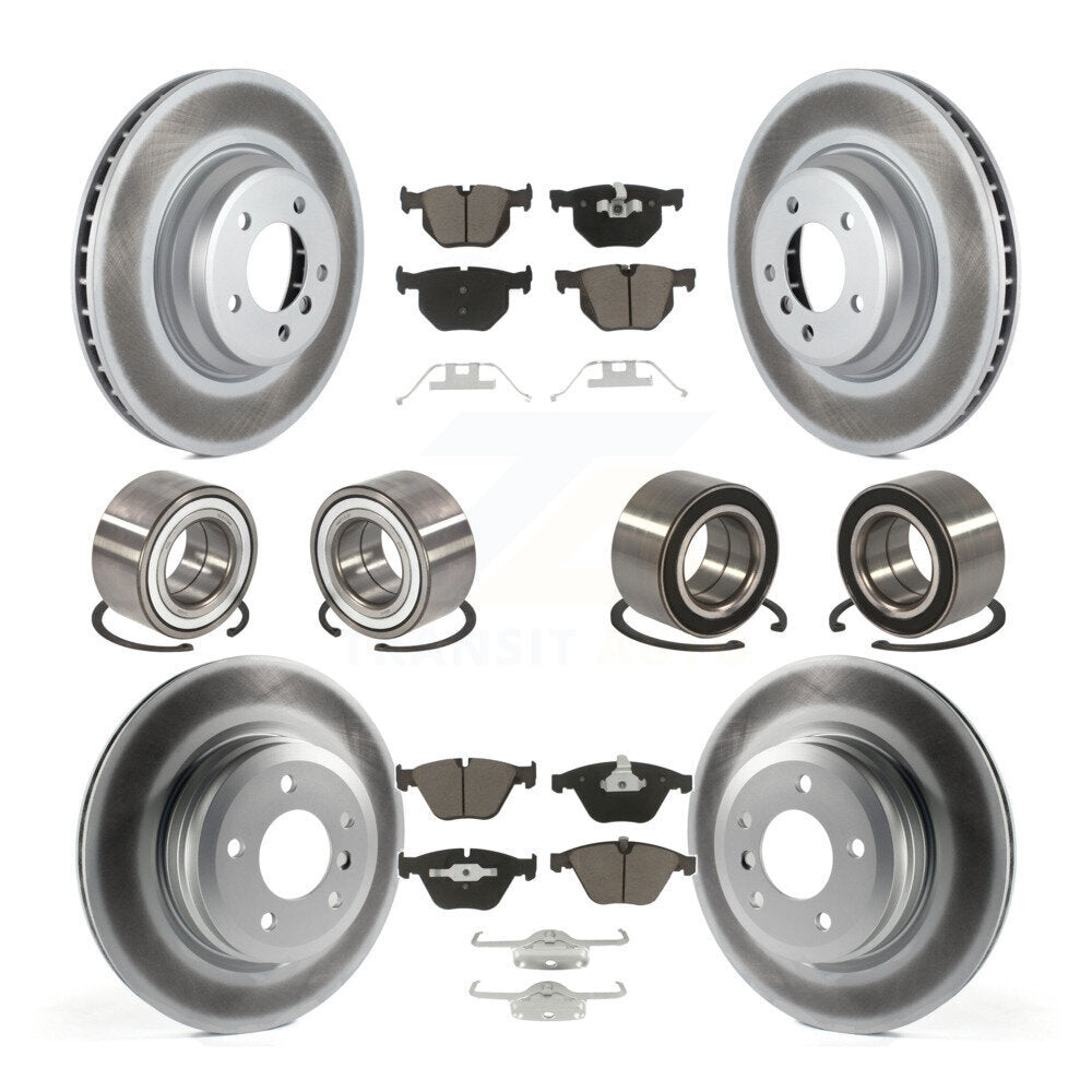 Bearing Coated Brake Rotor & Pad Front Rear Kit (10Pc) For BMW 335i xDrive 335xi